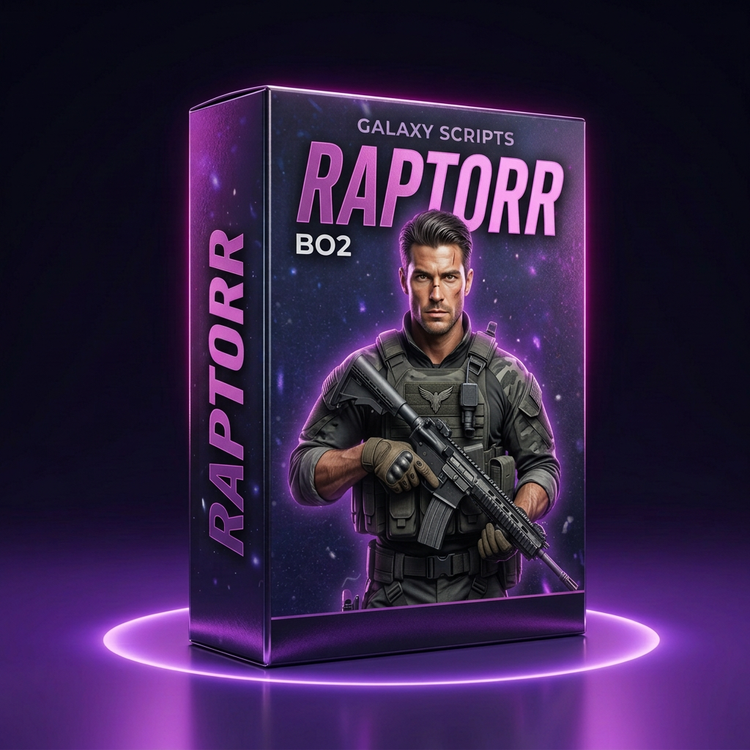 Boîte Galaxy Scripts Raptorr BO2 avec éclaireur photoréaliste