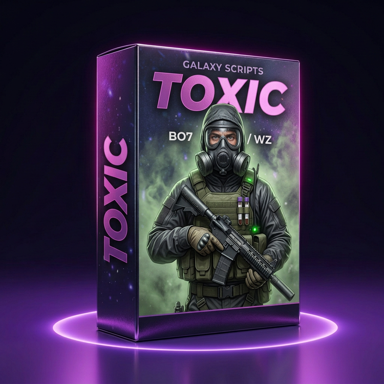 Boîte Galaxy Scripts Toxic BO7/WZ photoréaliste
